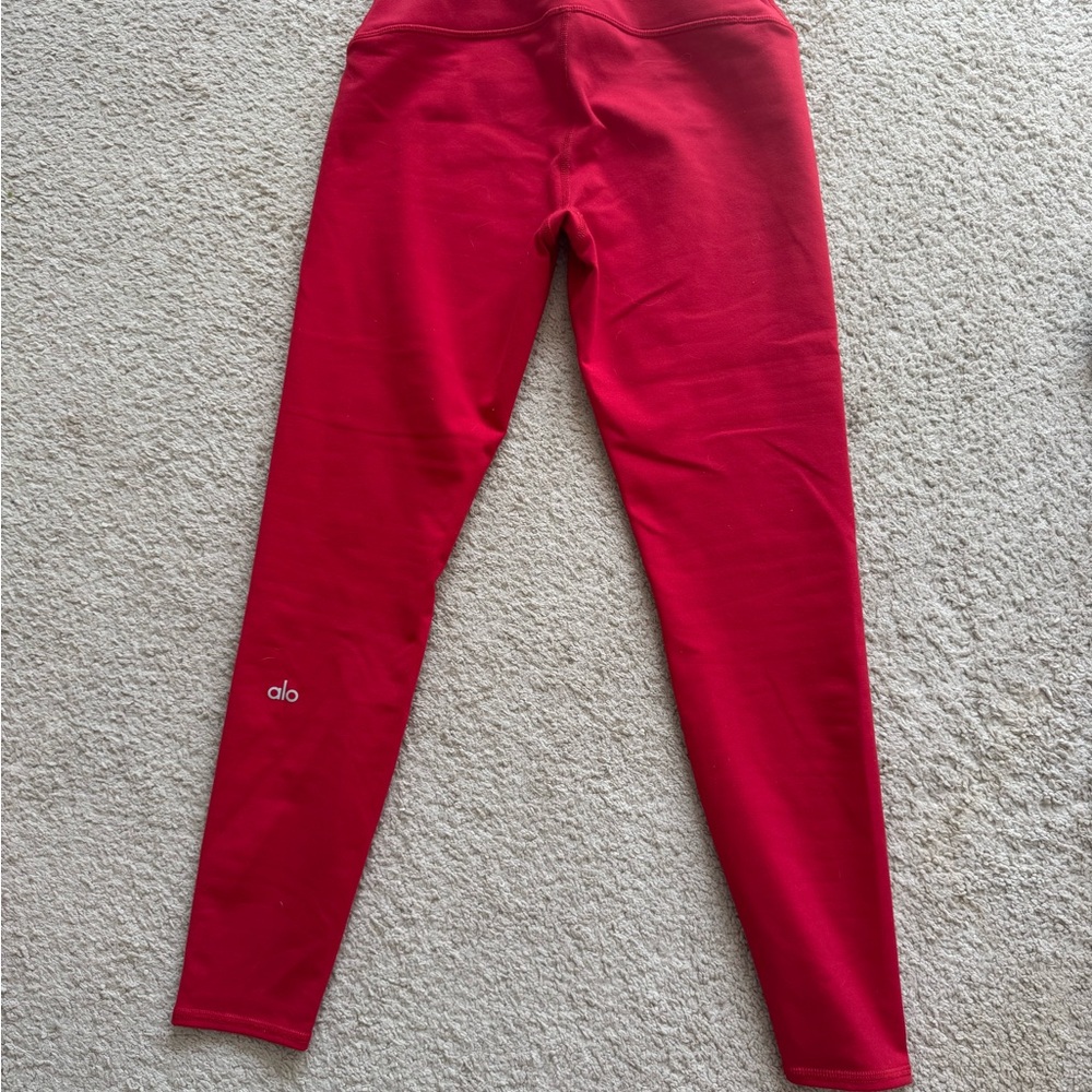 Alo Airbrush High Waist 7/8 Leggings - Red